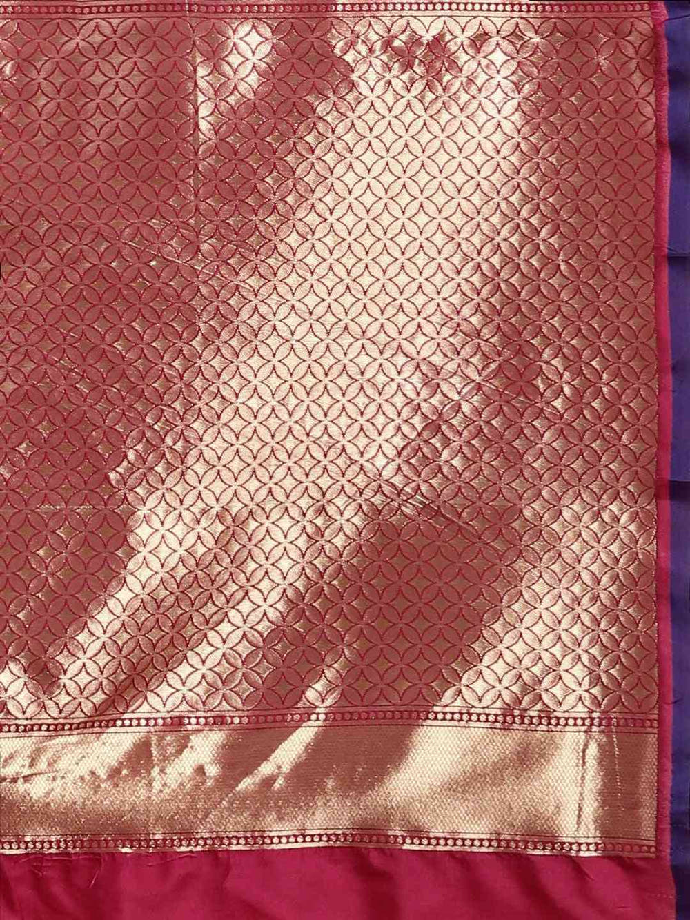 Beatiful Maroon Silk Woven Design Banarasi Saree