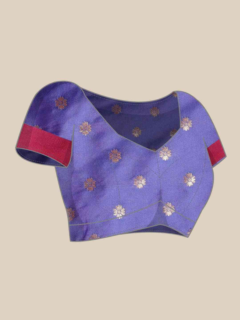 Beatiful Maroon Silk Woven Design Banarasi Saree