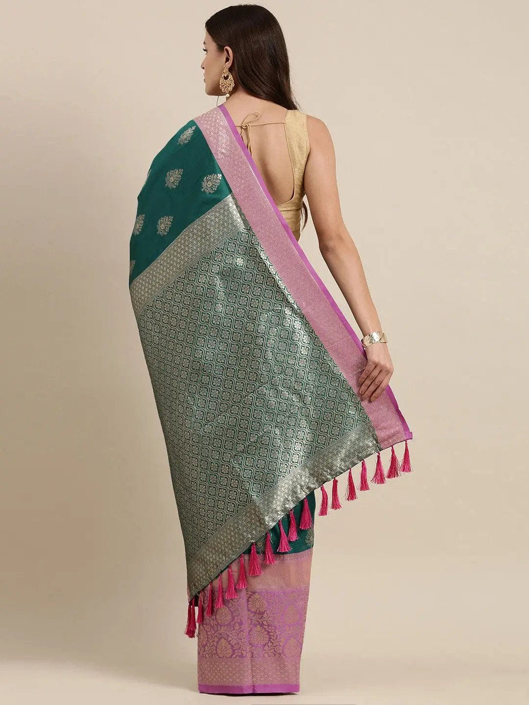 Banarasi Katan Silk Kanchi Zari Weaving Saree