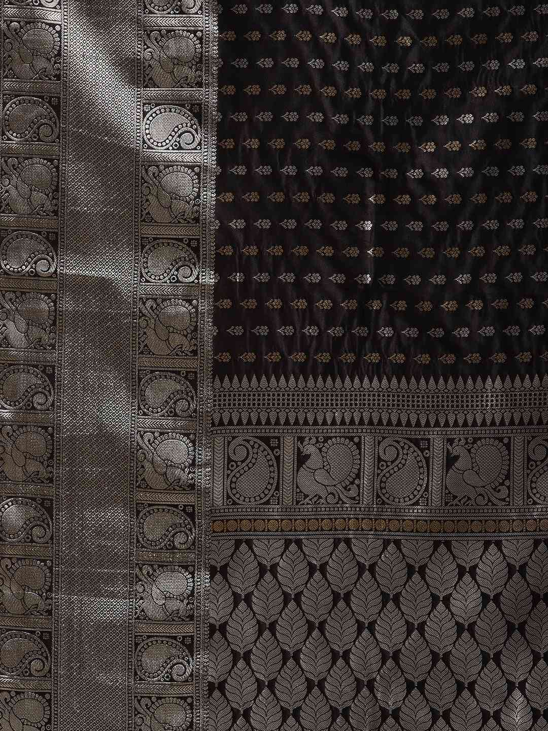 Banarasi Black Colour Woven Design Saree