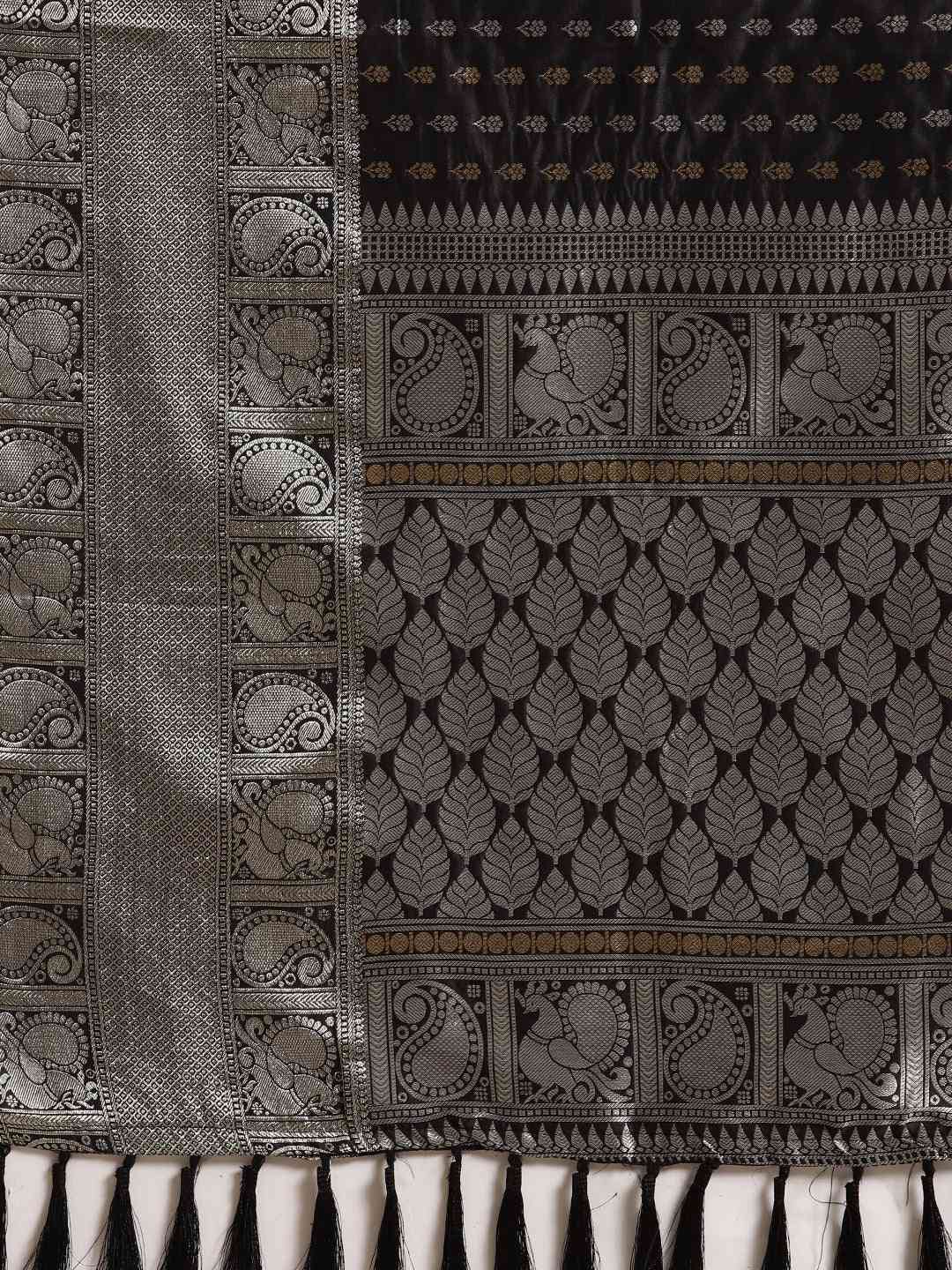 Banarasi Black Colour Woven Design Saree