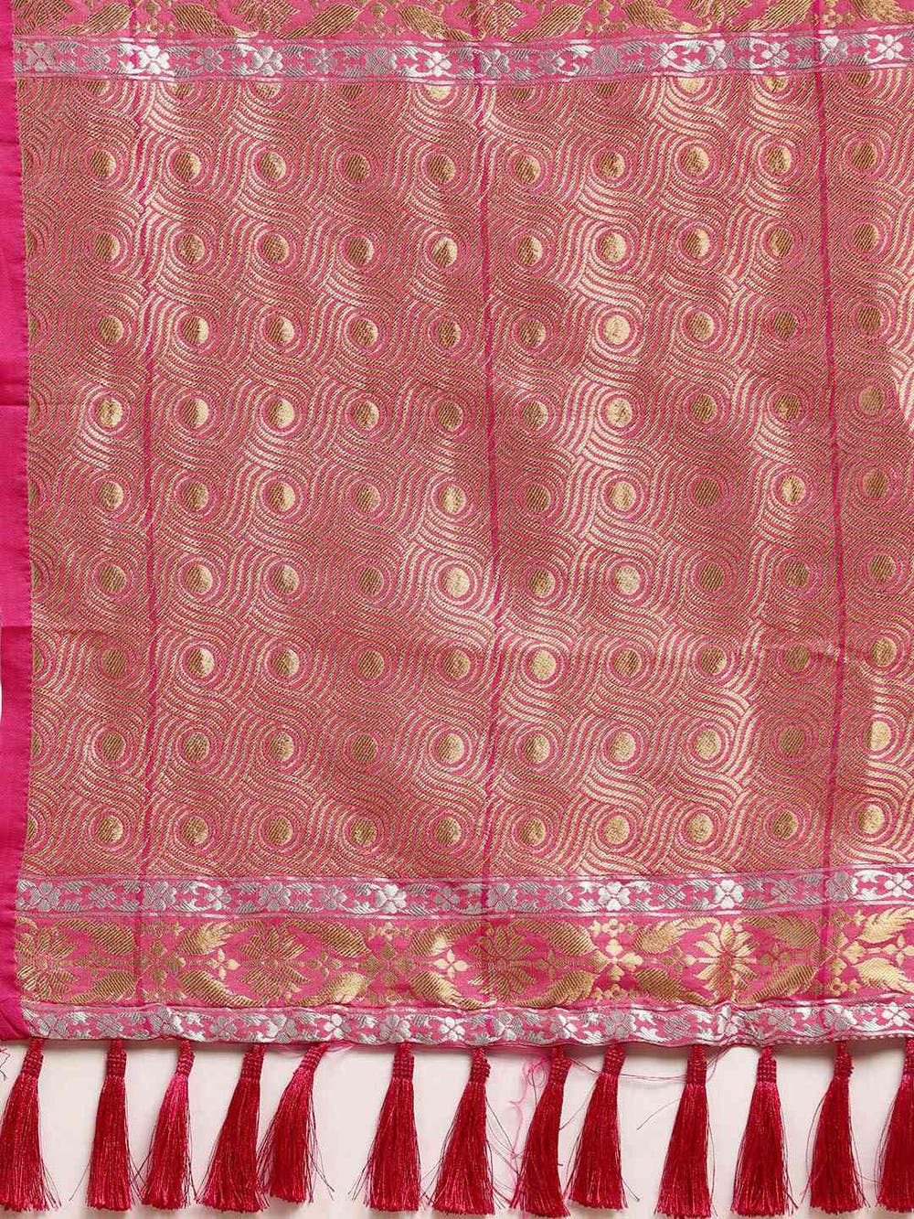 Banarasi Yellow Colour Woven Design With Zari Silk Saree