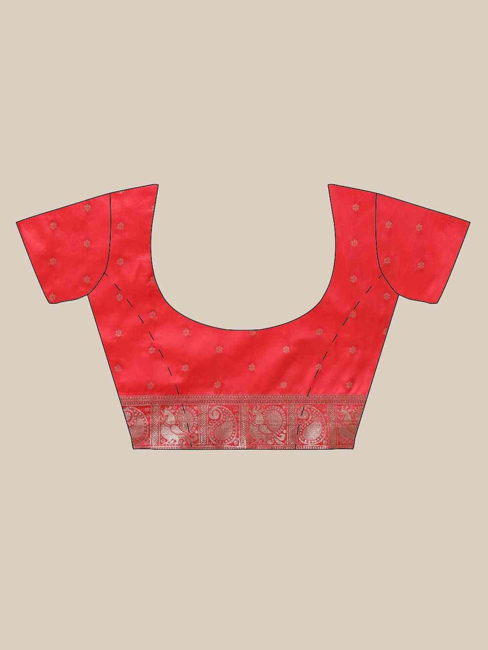 Banarasi Gajari Colour Woven Design Saree