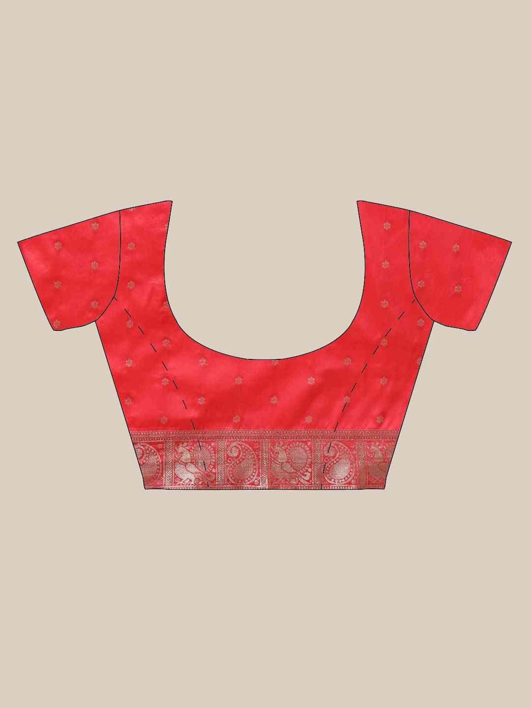 Banarasi Gajari Colour Woven Design Saree