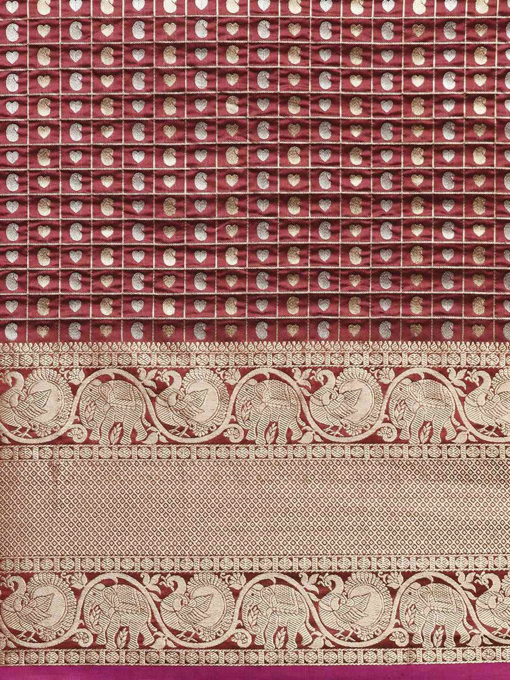 Attractive Banarasi  Brown Colour Woven Design Saree