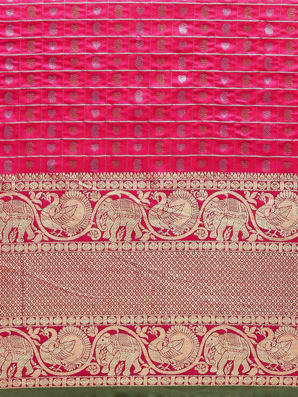 Attractive Banarasi Pink Colour Woven Design Saree