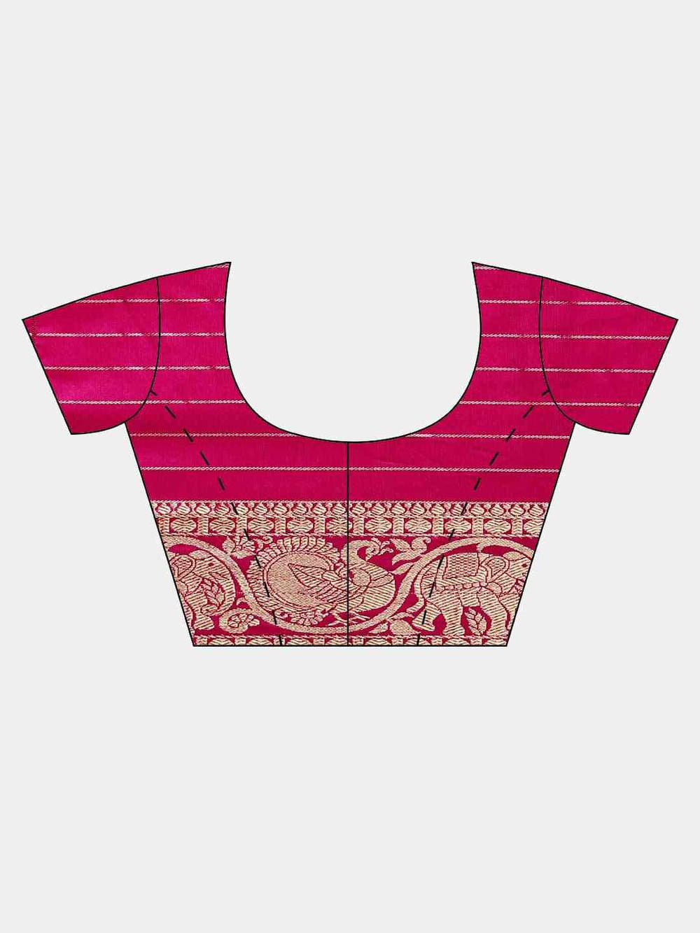 Attractive Banarasi Pink Colour Woven Design Saree