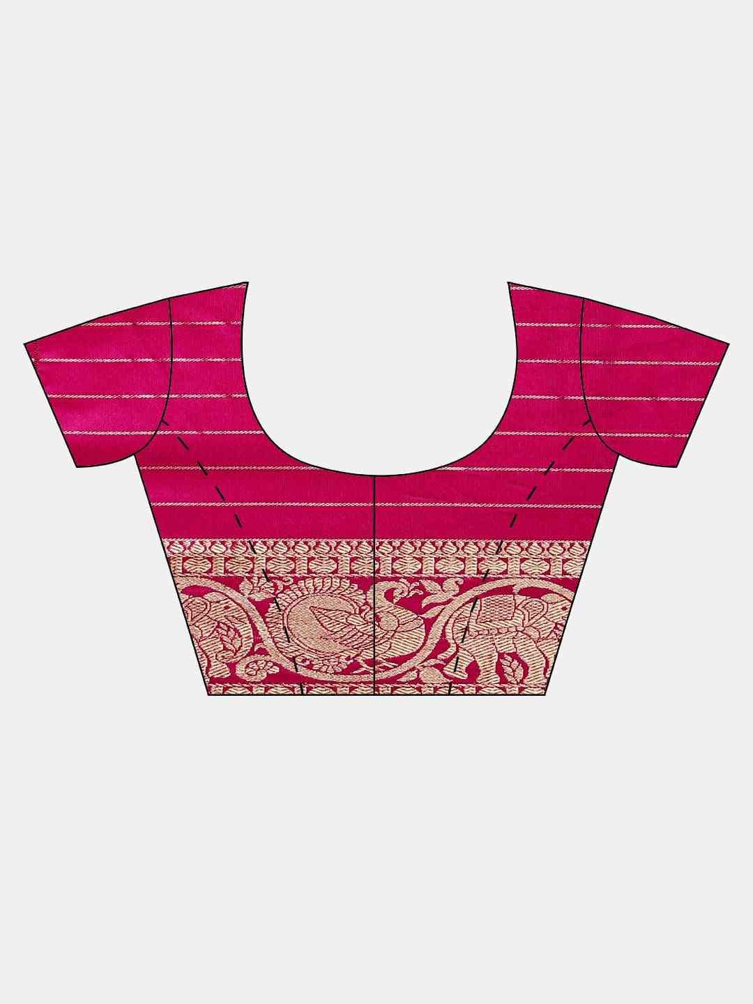 Attractive Banarasi Pink Colour Woven Design Saree