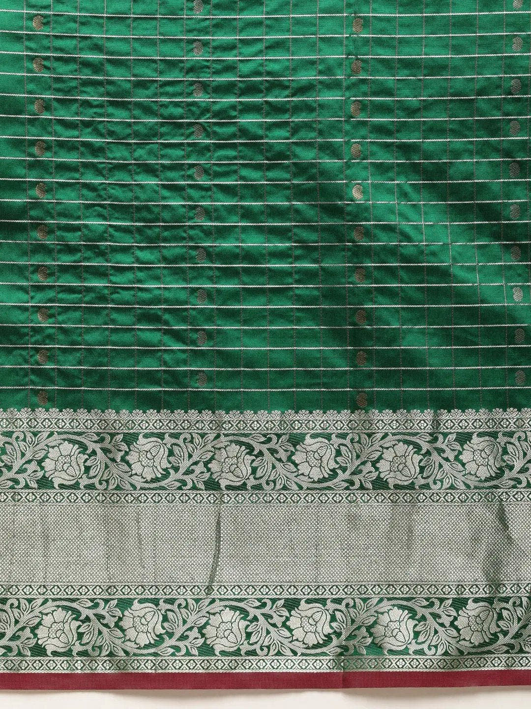 Green Colour Kanjivaram Soft Silk Kanchi Zari Weaving Saree