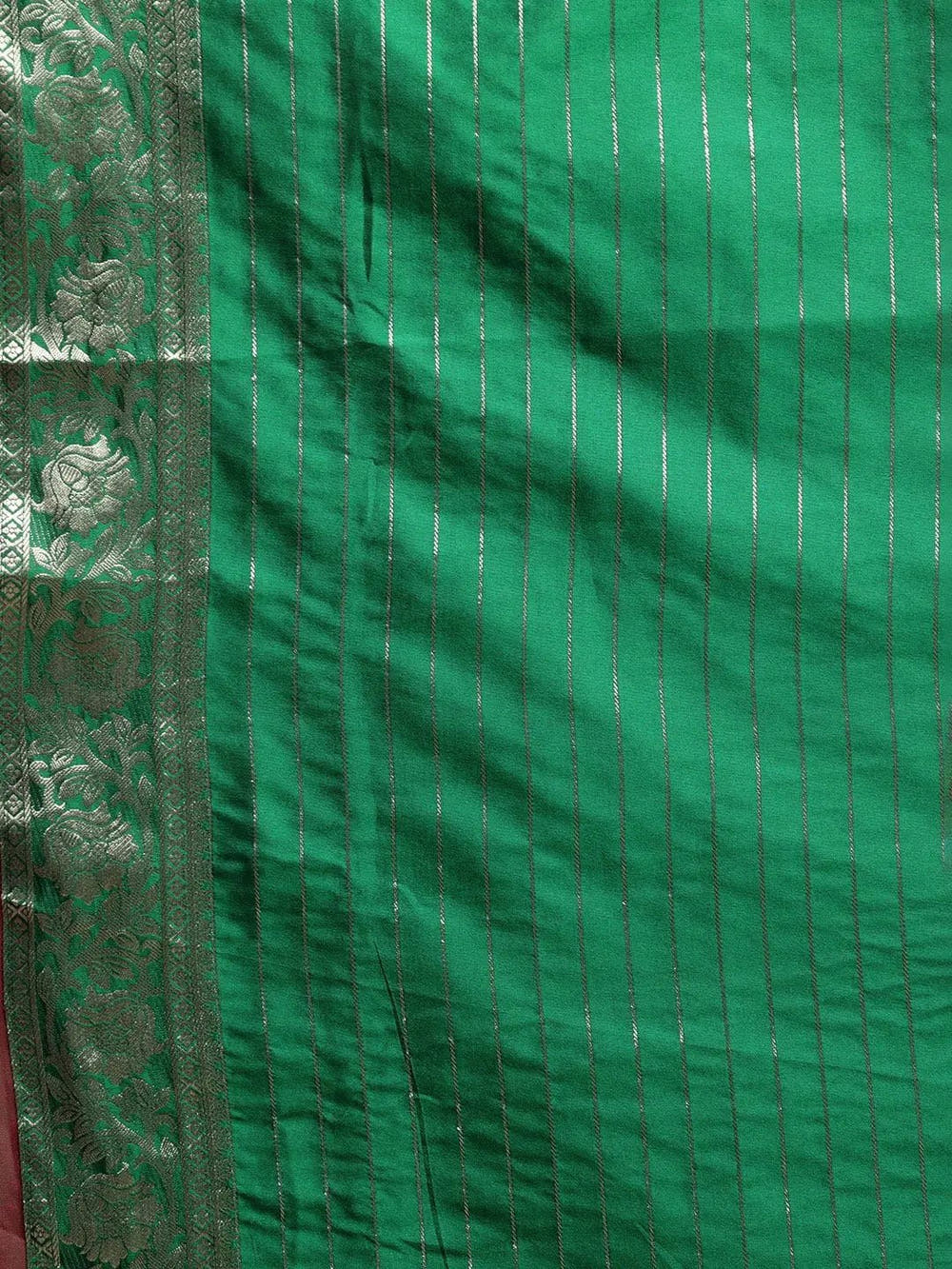 Green Colour Kanjivaram Soft Silk Kanchi Zari Weaving Saree