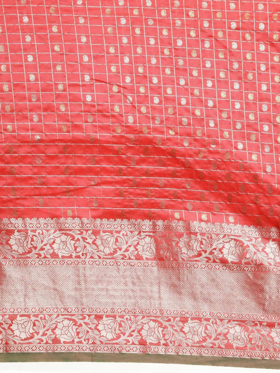 Peach Colour Kanjivaram Soft Silk Kanchi Zari Weaving Saree