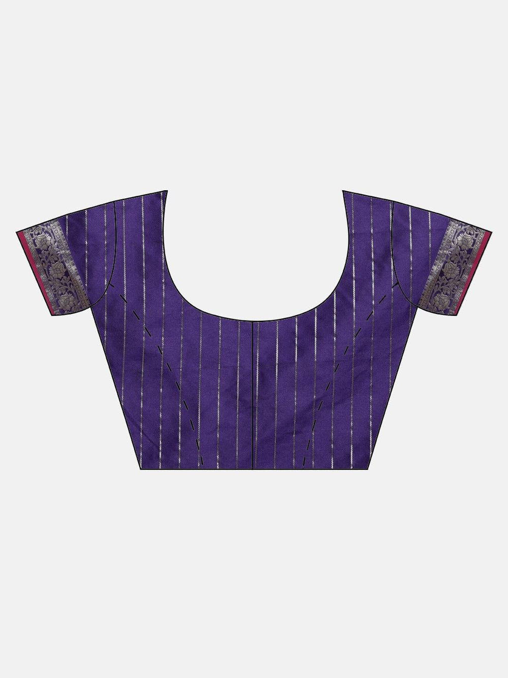 Purple Colour Kanjivaram Soft Silk Kanchi Zari Weaving Saree
