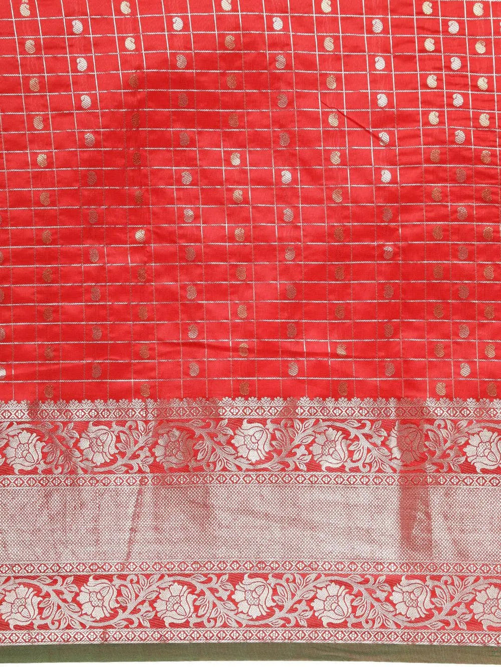 Kanjivaram Soft Silk Red Colour Kanchi Zari Weaving Saree