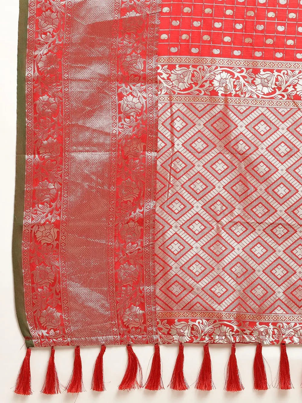 Kanjivaram Soft Silk Red Colour Kanchi Zari Weaving Saree