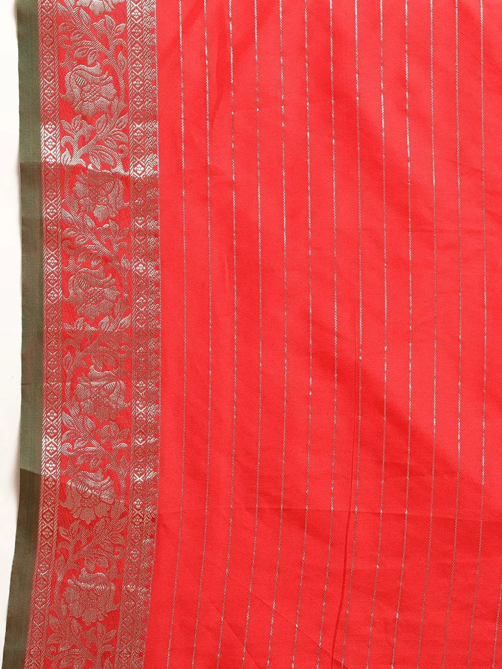 Kanjivaram Soft Silk Red Colour Kanchi Zari Weaving Saree