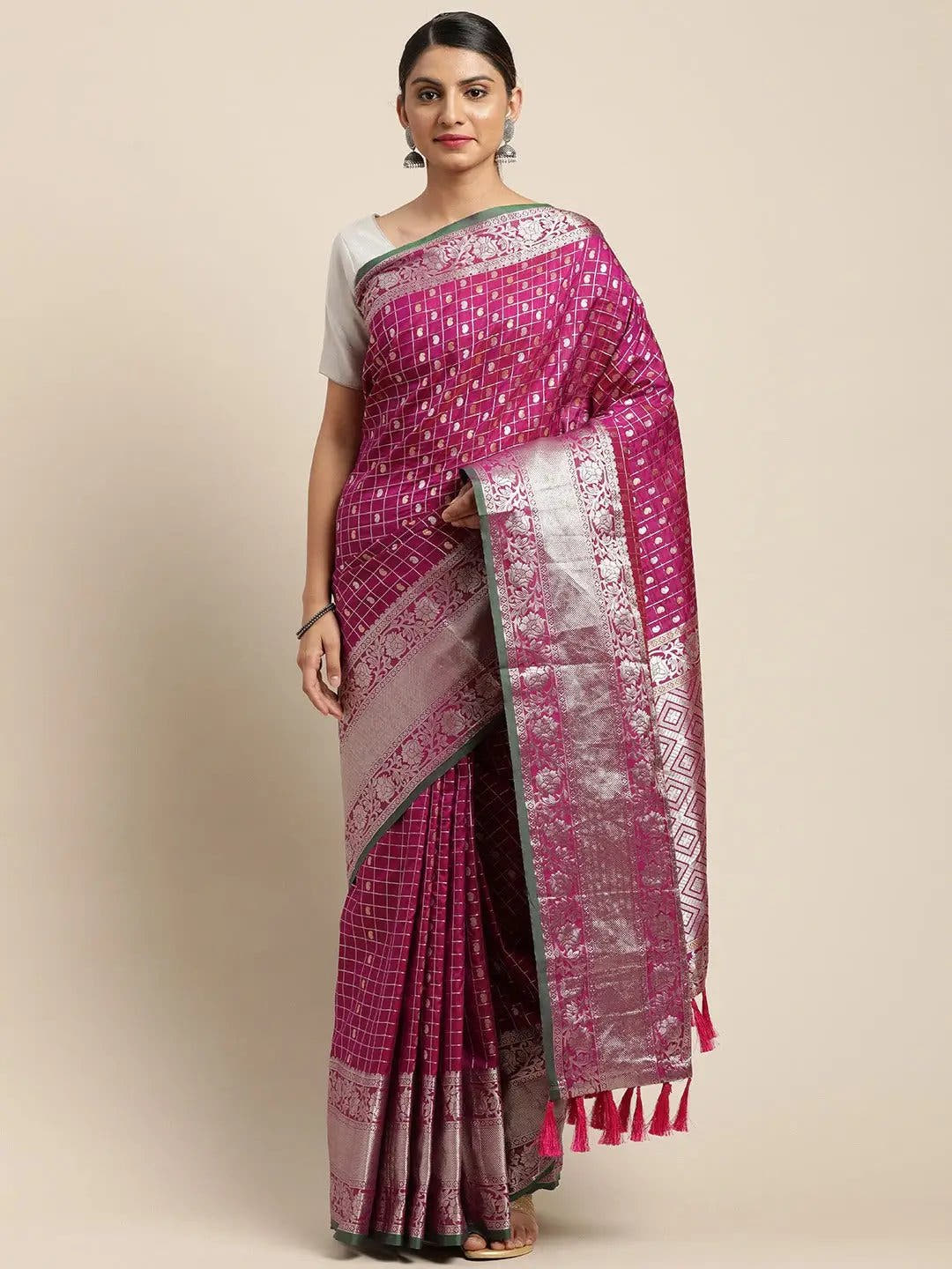 Kanjivaram Soft Silk Kanchi Zari Weaving Saree