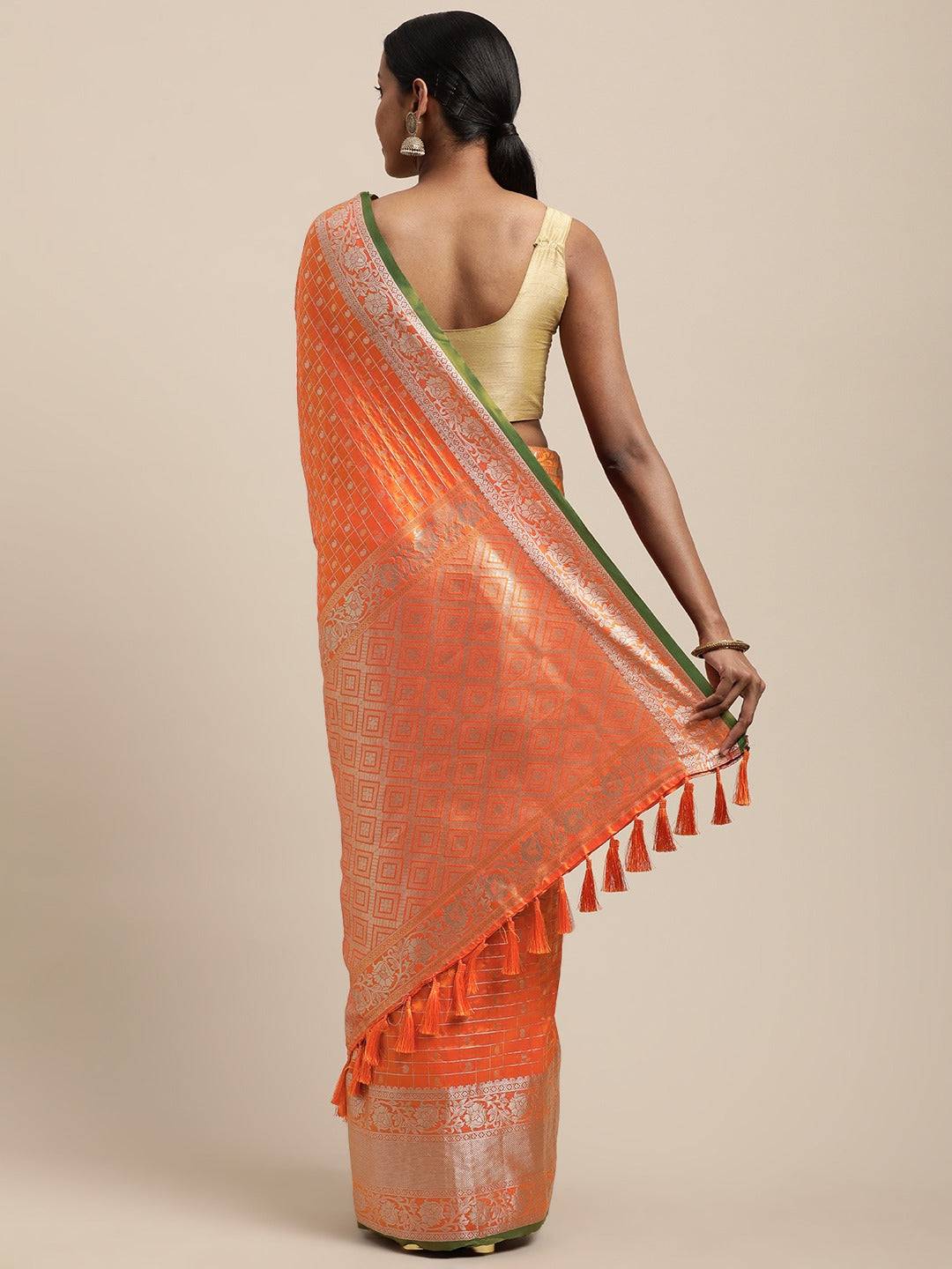 Kanjivaram Yellow Colour Soft Silk Kanchi Zari Weaving Saree