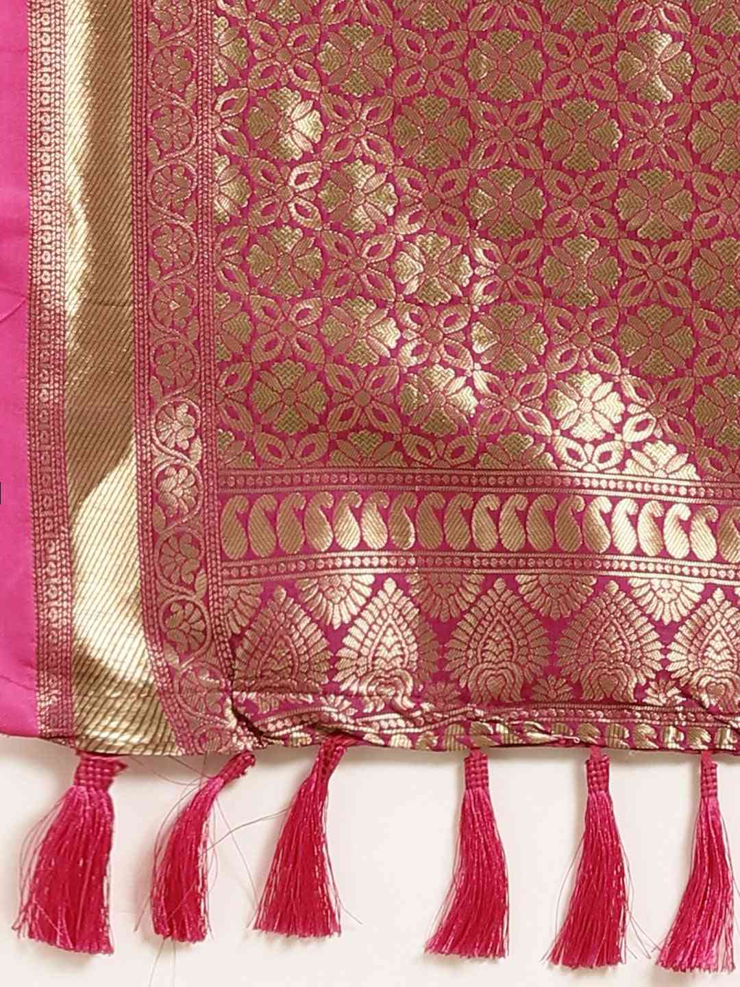Banarasi  Green Colour Silk Blend Woven Design Saree