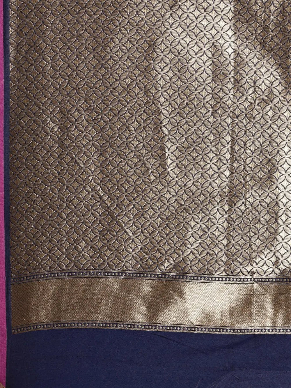 Navy Colour Banarasi Katan Silk Kanchi Zari Weaving Saree