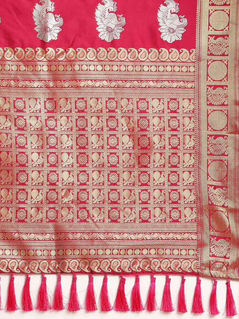 Beautiful Zari Woven Navy Colour Silk Banarasi Saree