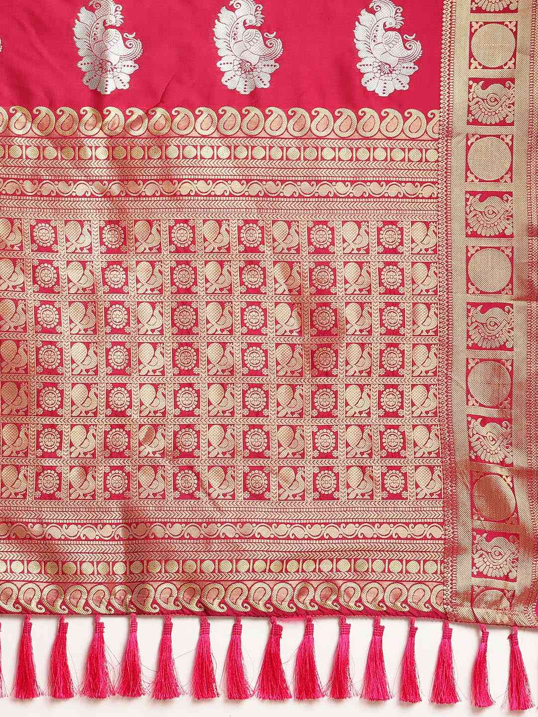 Beautiful Zari Woven Navy Colour Silk Banarasi Saree