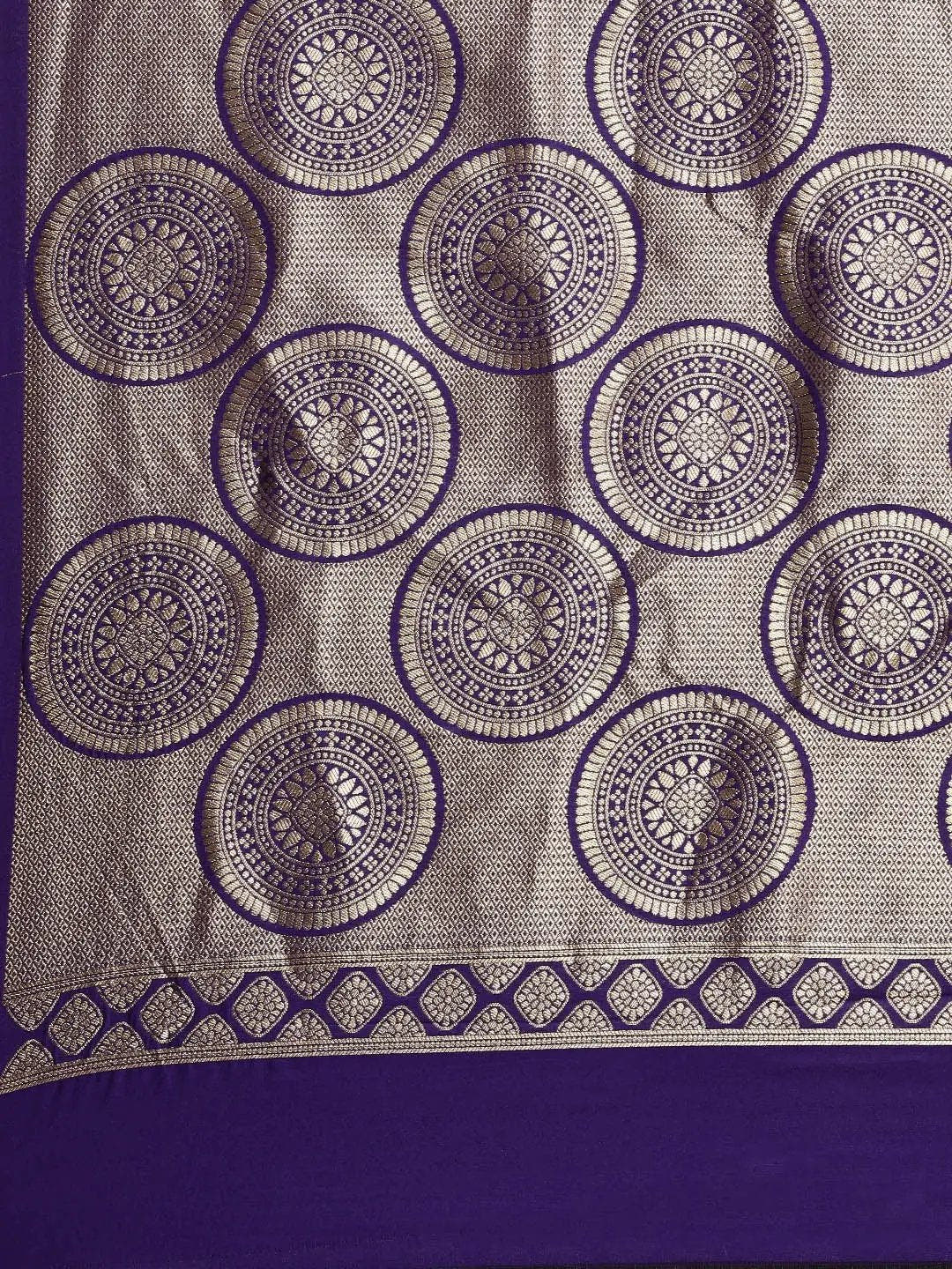 Purple Colour Banarasi Katan Silk Kanchi Zari Weaving Saree