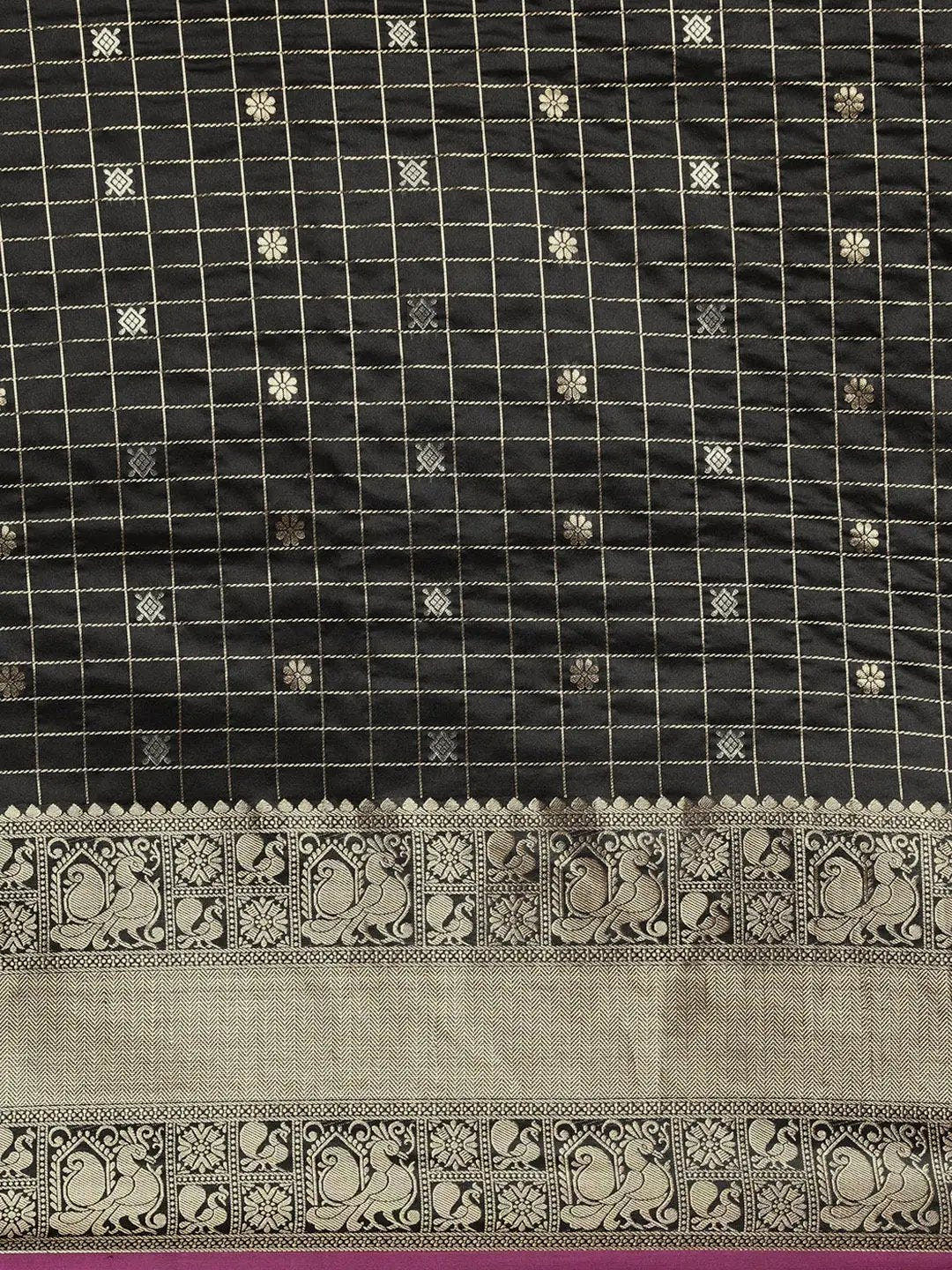 Black Kanjivaram Soft Silk Kanchi Zari Saree