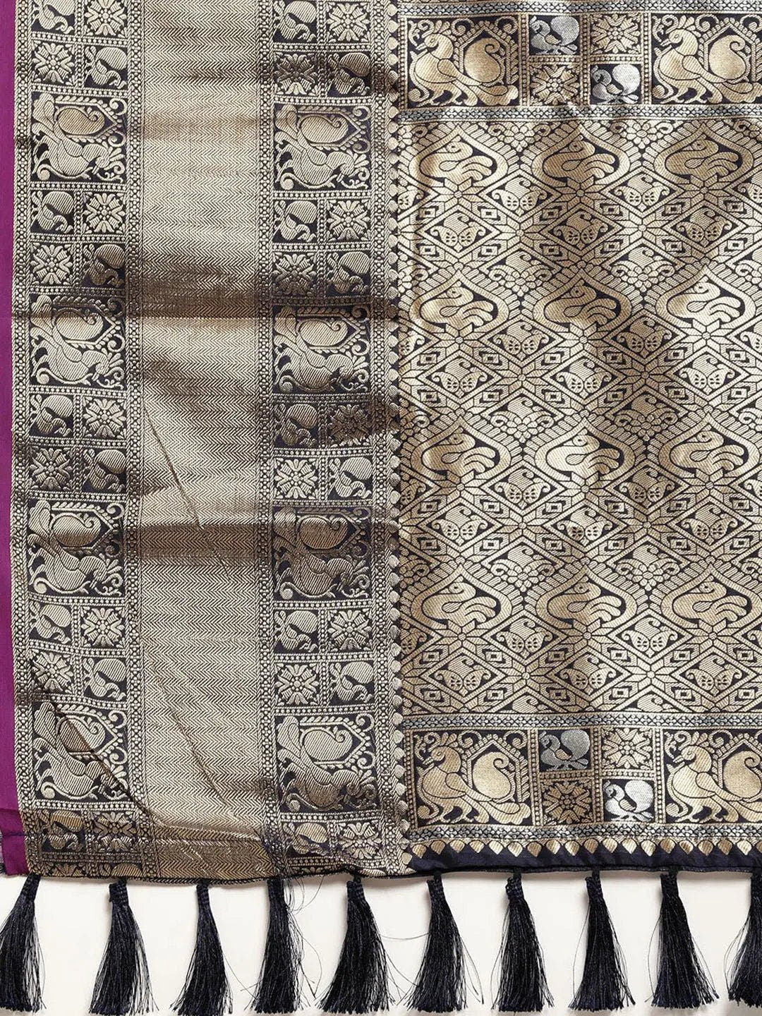 Navy Kanjivaram Soft Silk Kanchi Zari Saree