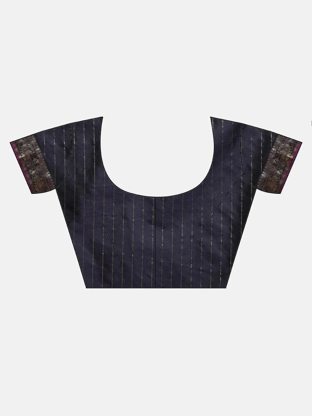 Navy Kanjivaram Soft Silk Kanchi Zari Saree