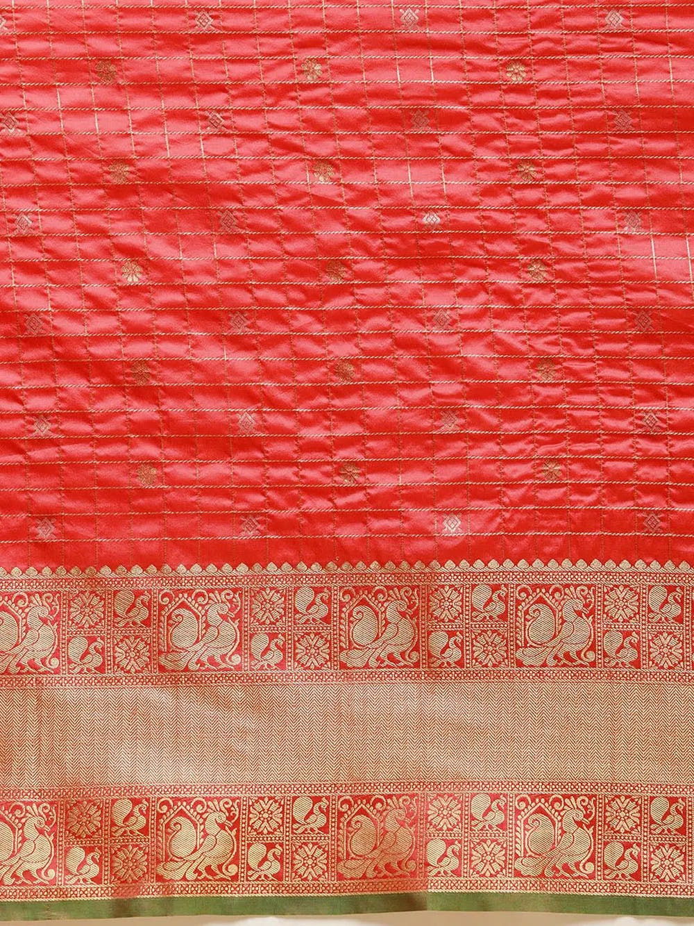 Kanjivaram Peach Colour Soft Silk Kanchi Zari Weaving Saree