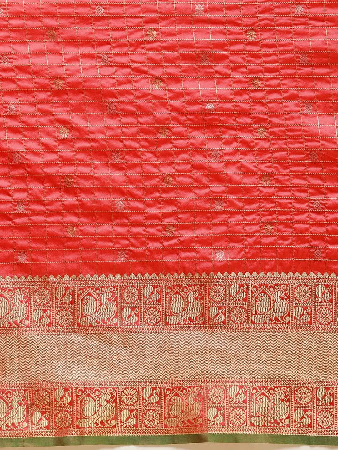 Kanjivaram Peach Colour Soft Silk Kanchi Zari Weaving Saree