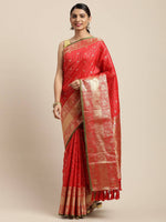 Red Colour Kanjivaram Soft Silk Kanchi Zari Weaving Saree