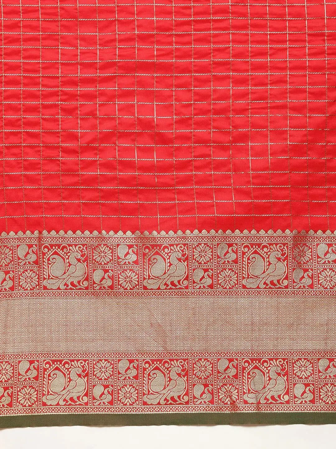 Red Colour Kanjivaram Soft Silk Kanchi Zari Weaving Saree