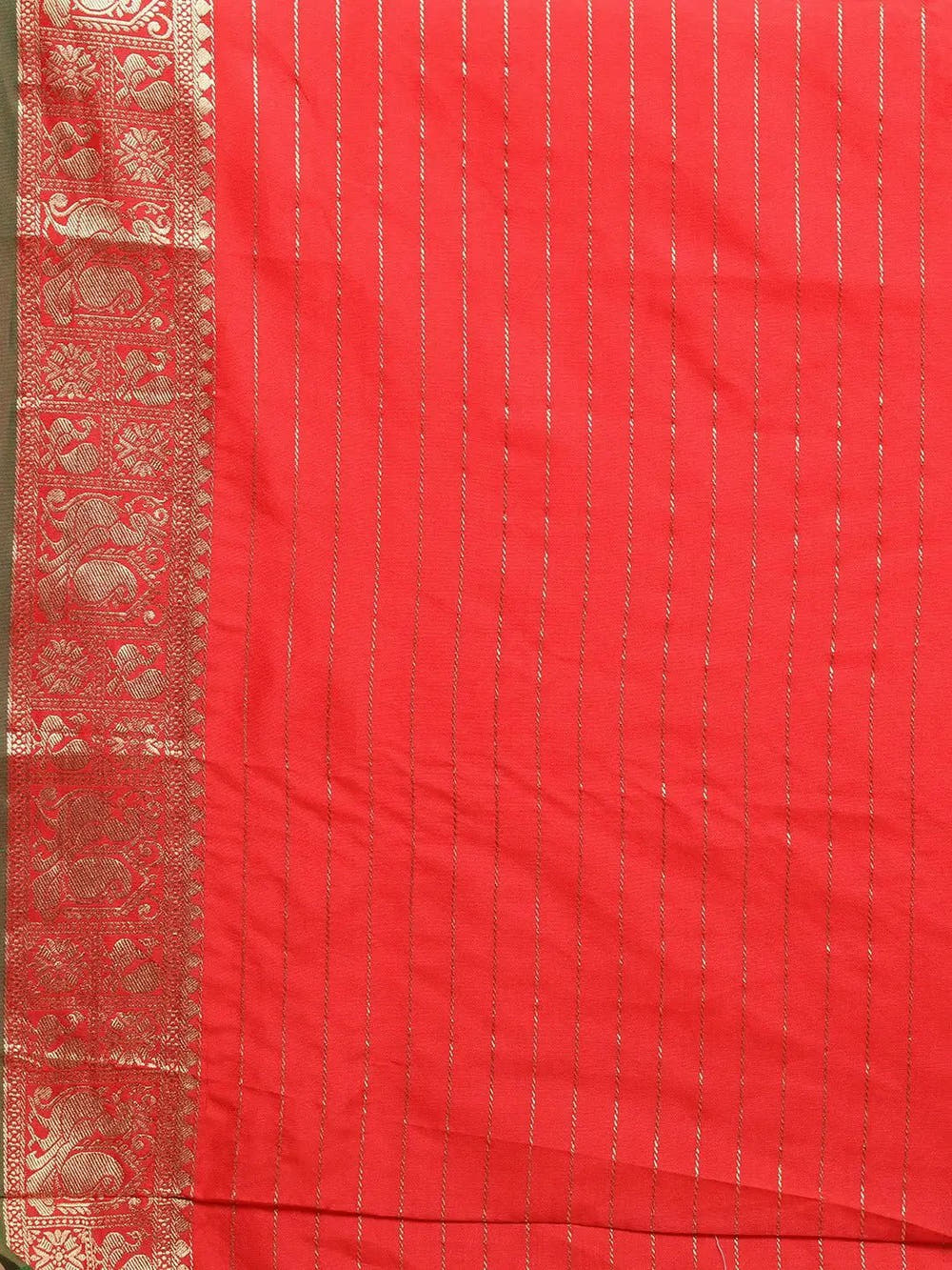 Red Colour Kanjivaram Soft Silk Kanchi Zari Weaving Saree