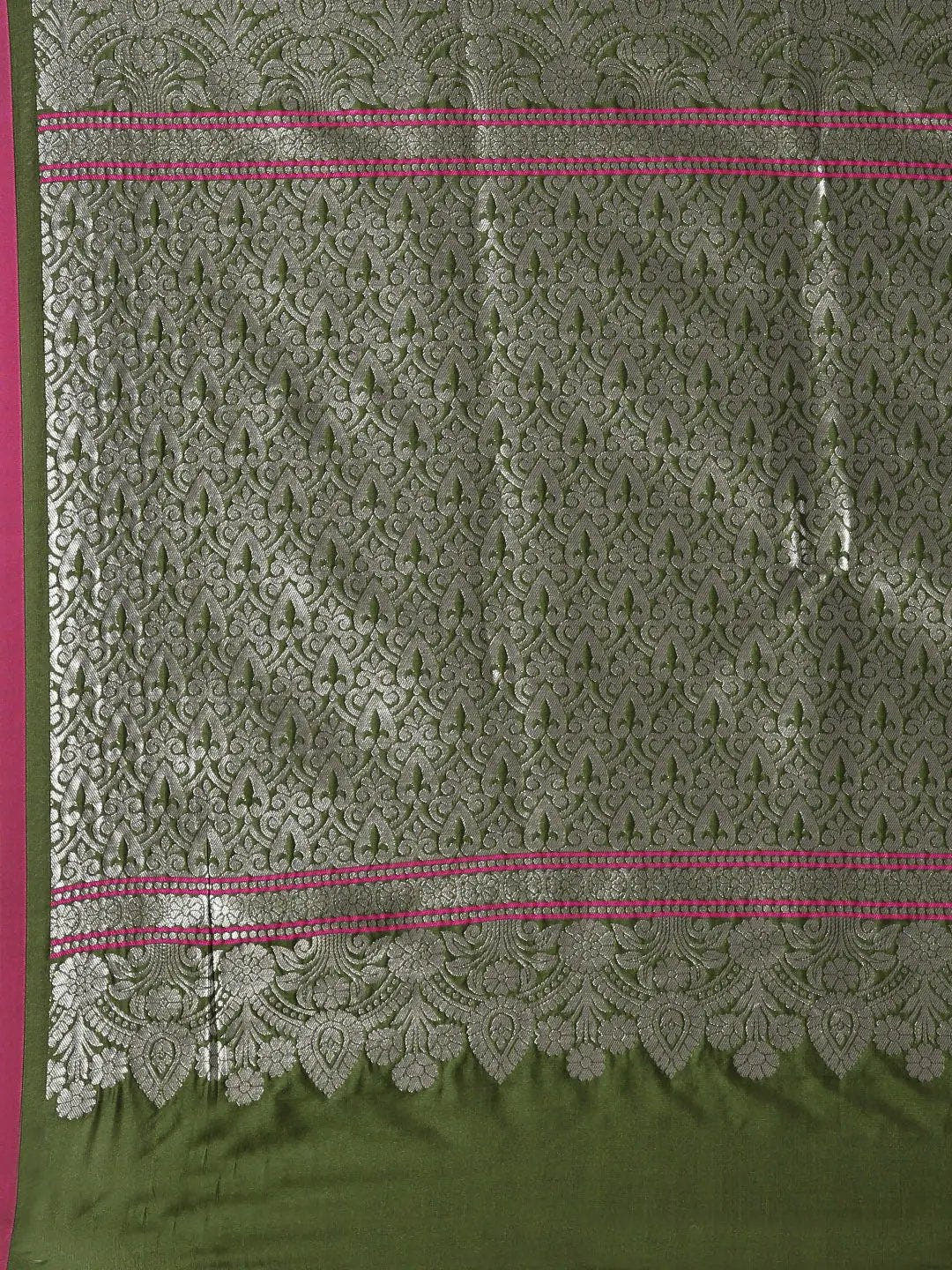Green Colour Banarasi Katan Silk Zari Weaving Saree