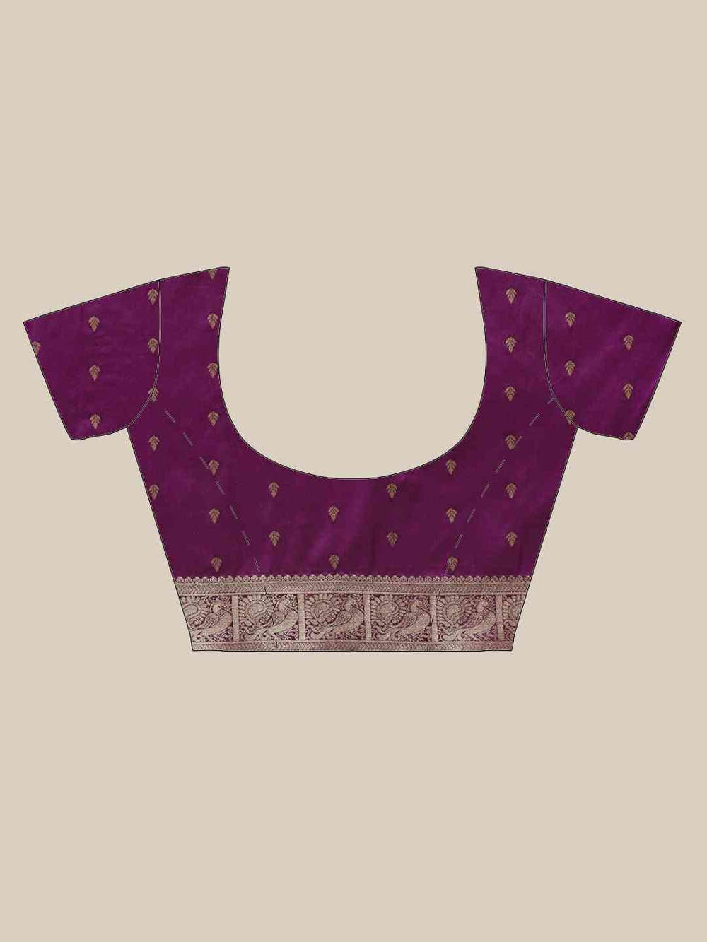 Digital Purple Colour Woven Design Banarasi Saree