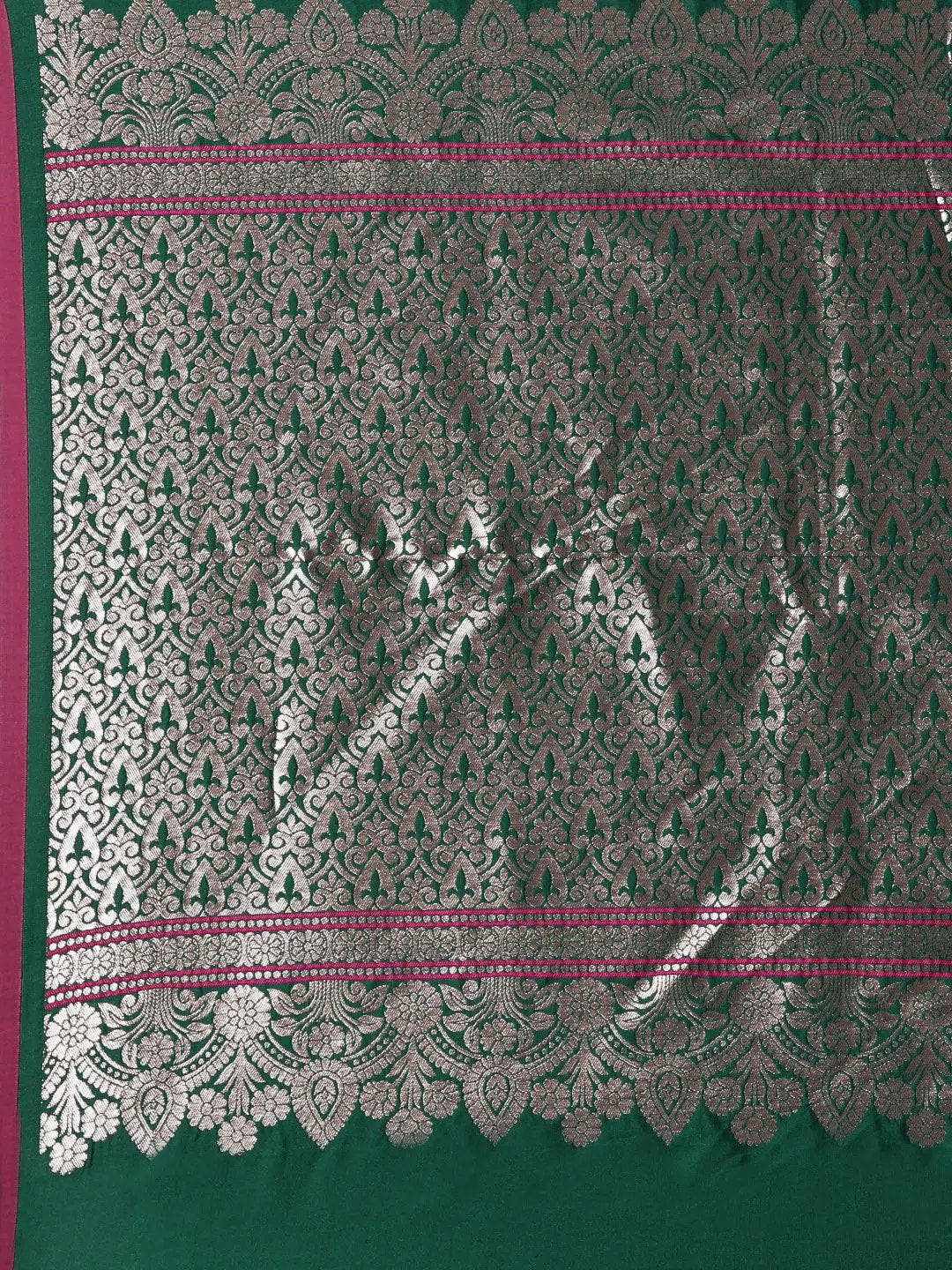 Green Colour Banarasi Katan Silk Zari Weaving Saree