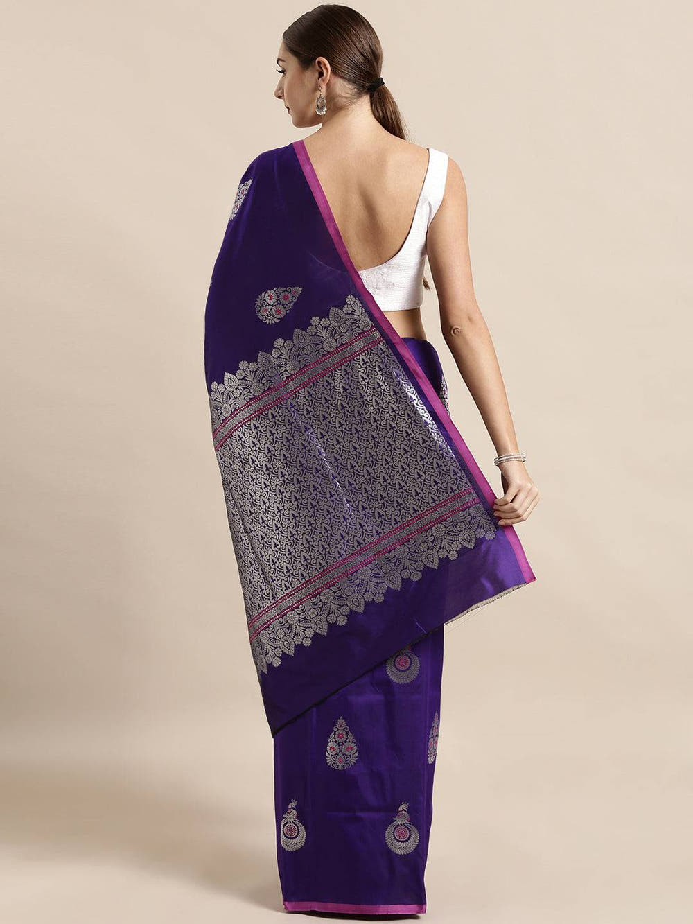 Banarasi Soft Silk Kanchi Zari Weaving Saree
