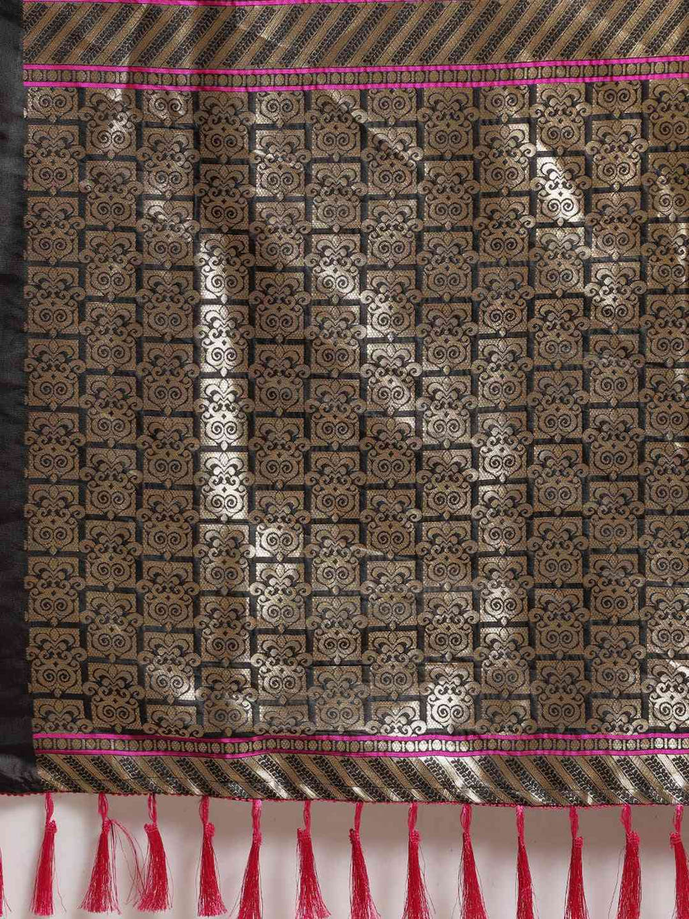 Traditional Black Colour  Ethnic Motifs Silk Banarasi Saree