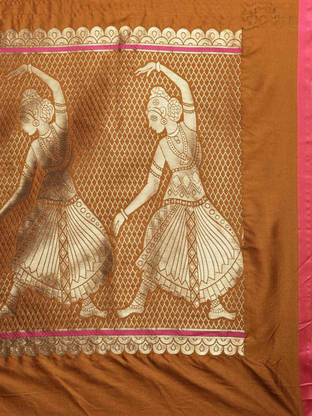 Traditional Honey Yellow Colour Ethnic Motifs And Zari Silk Banarasi Saree