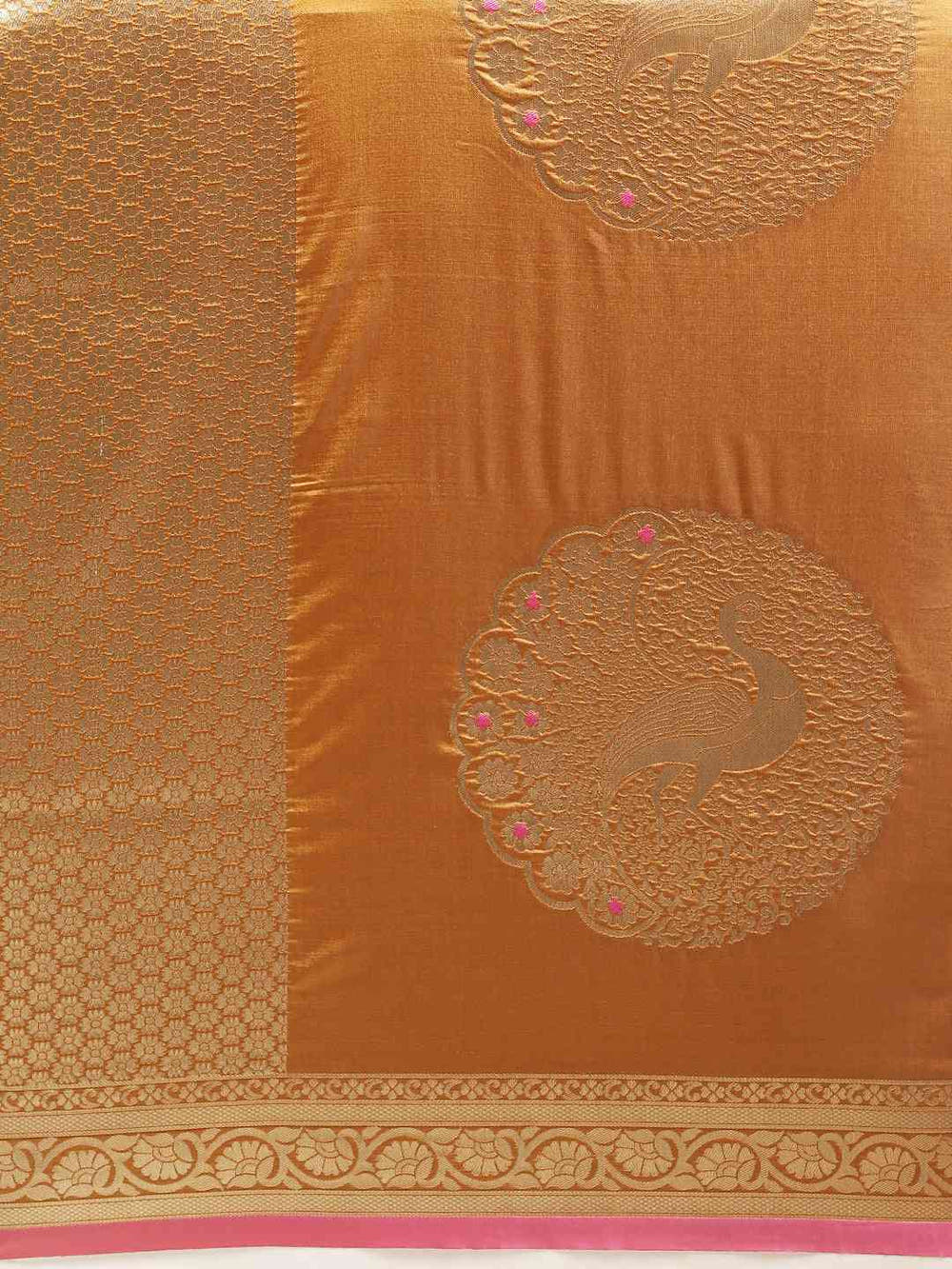 Banarasi Mustard Colour Silk Woven Design Saree