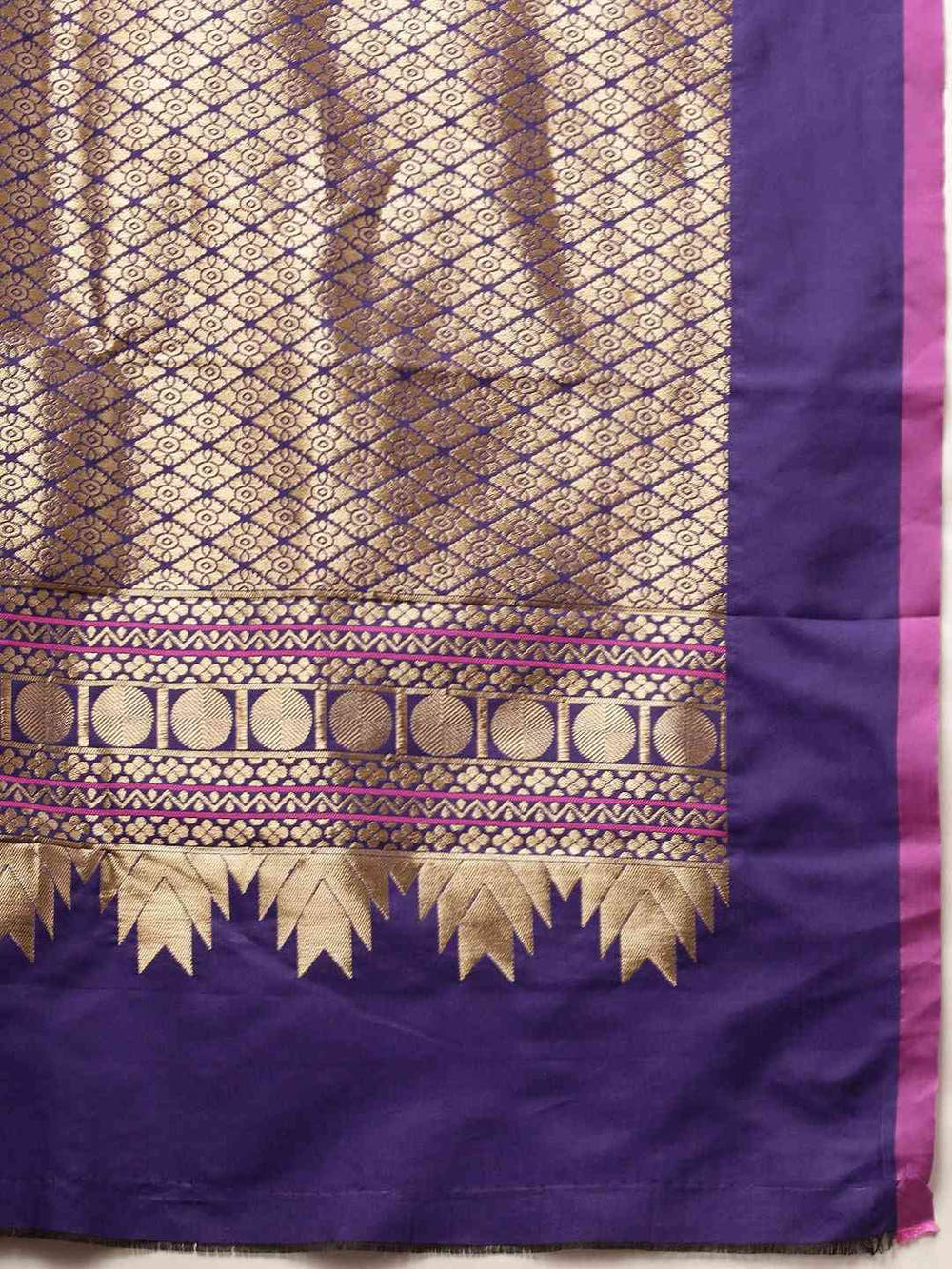 Kanjivaram Indigo Colour Silk Blend Woven Design Saree