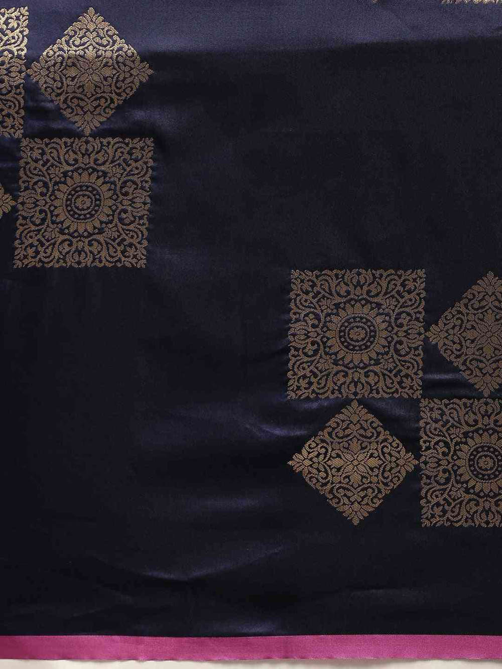 Stylish Kanjivaram Navy Colour Silk Blend Woven Design Saree