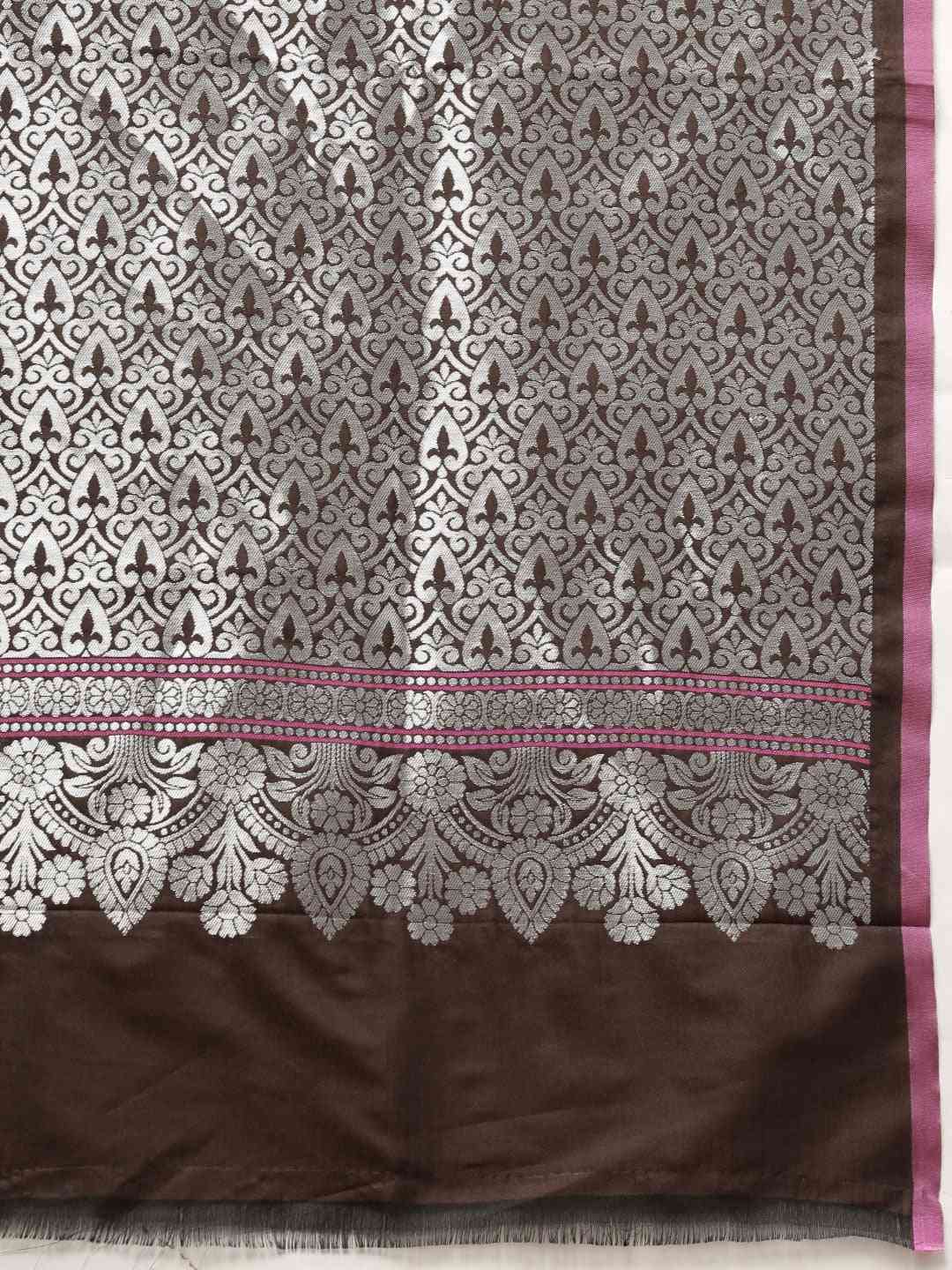 Kanjivaram Coffee Brown Colour Silk Blend Woven Design Saree