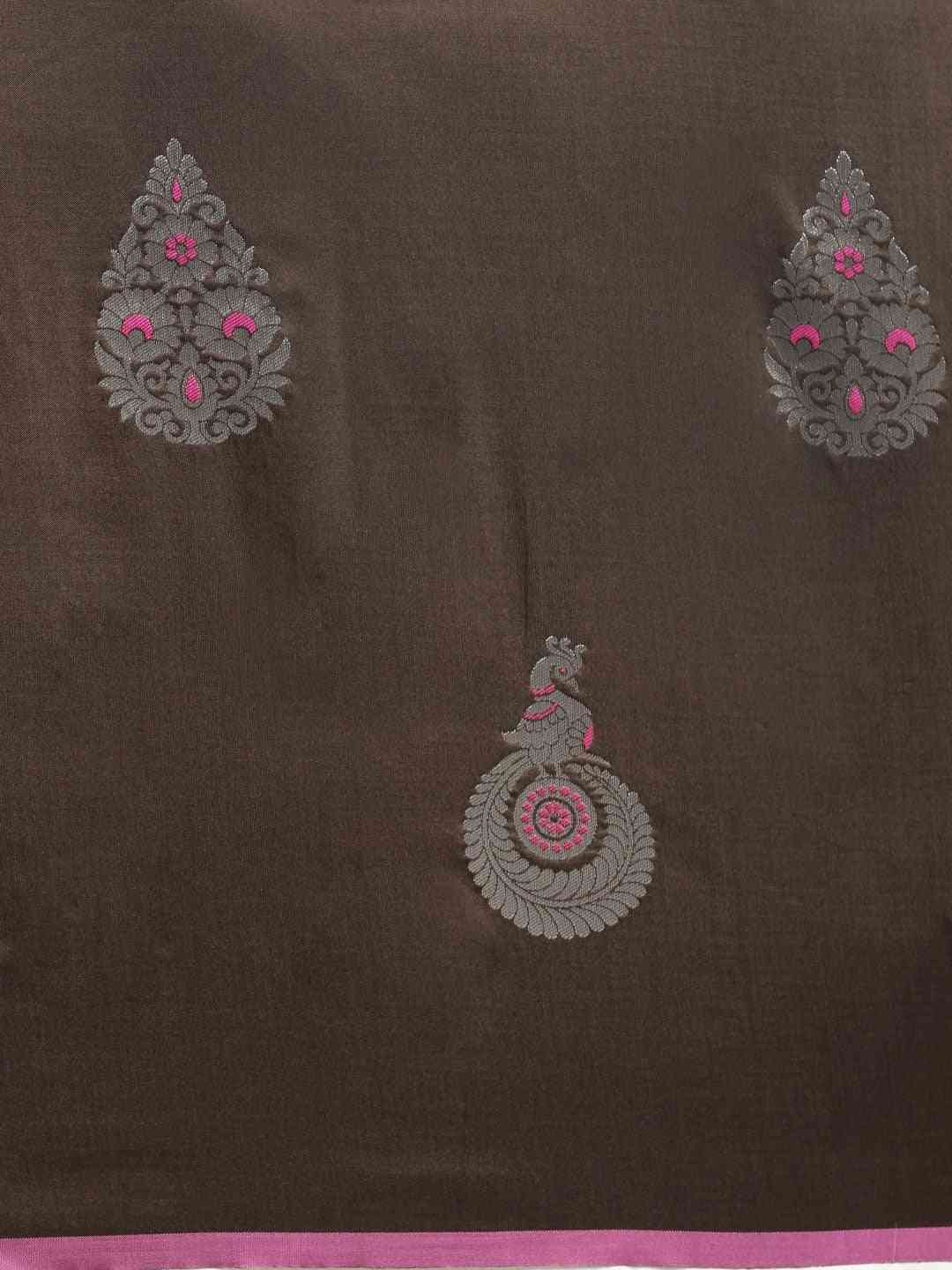 Kanjivaram Coffee Brown Colour Silk Blend Woven Design Saree