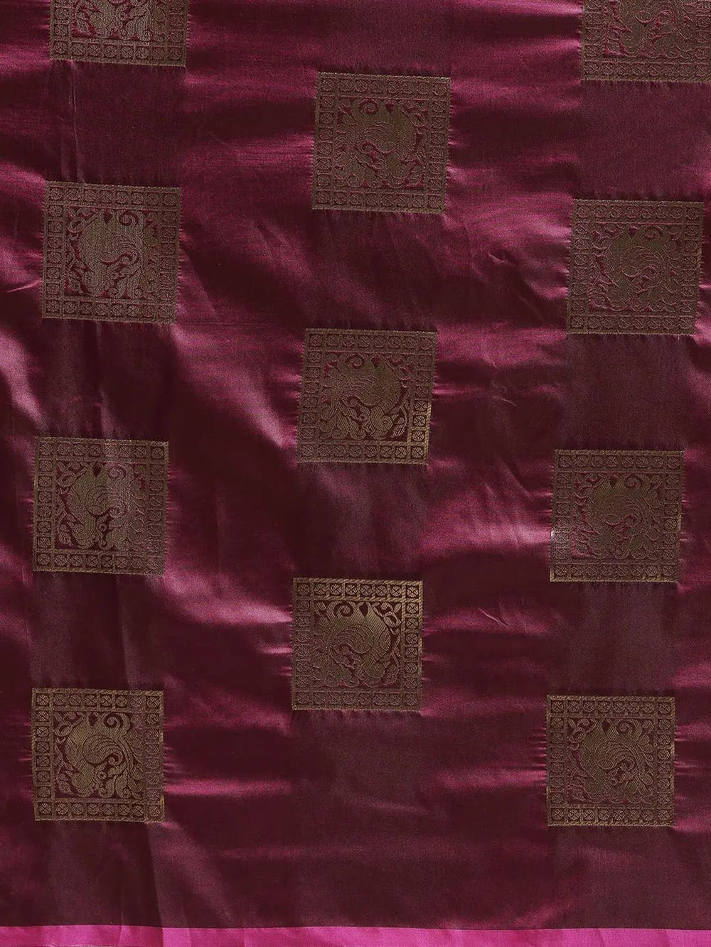 Kanjivaram Burgundy Colour Silk Blend Woven Design Saree