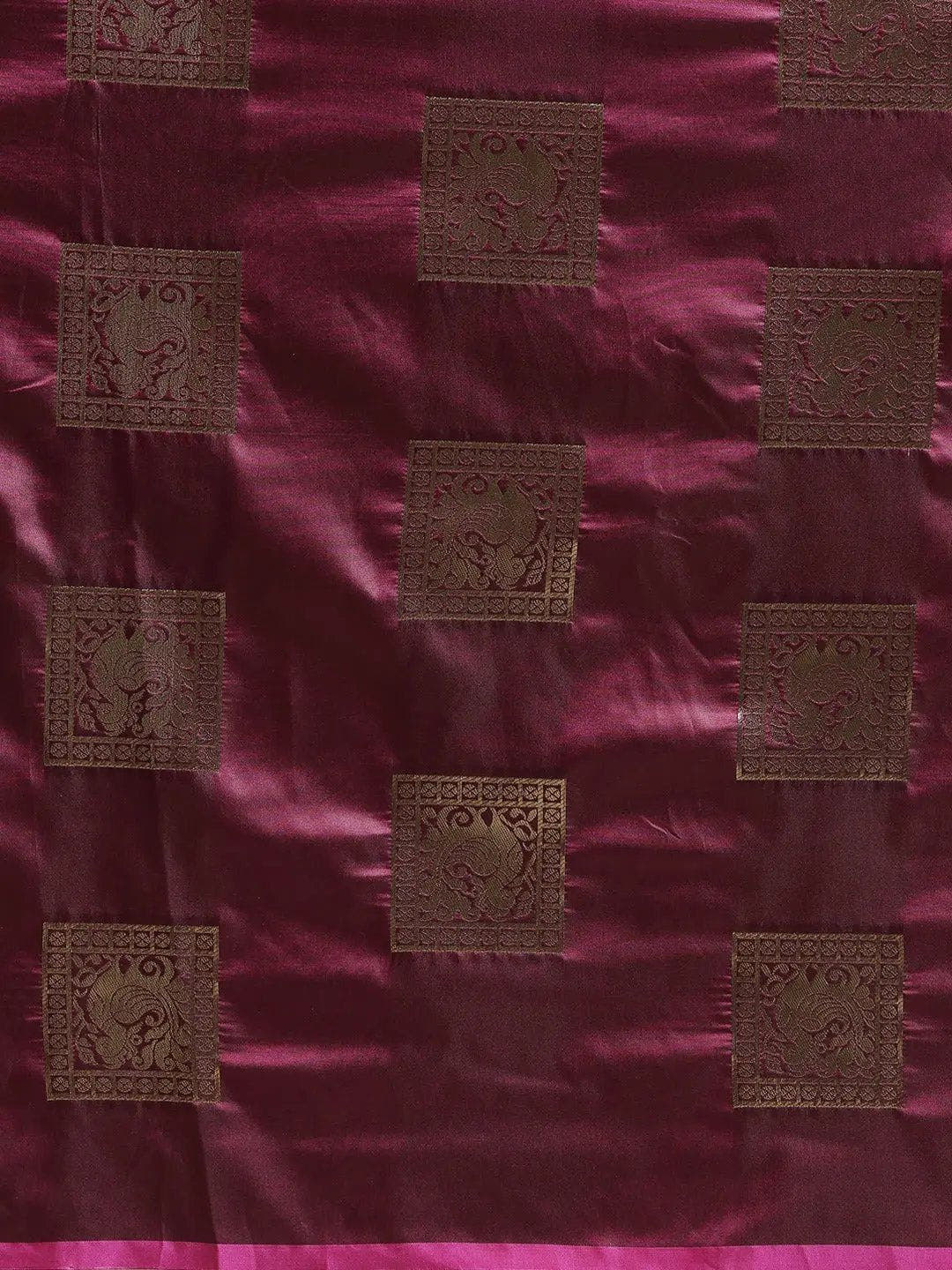 Kanjivaram Burgundy Colour Silk Blend Woven Design Saree