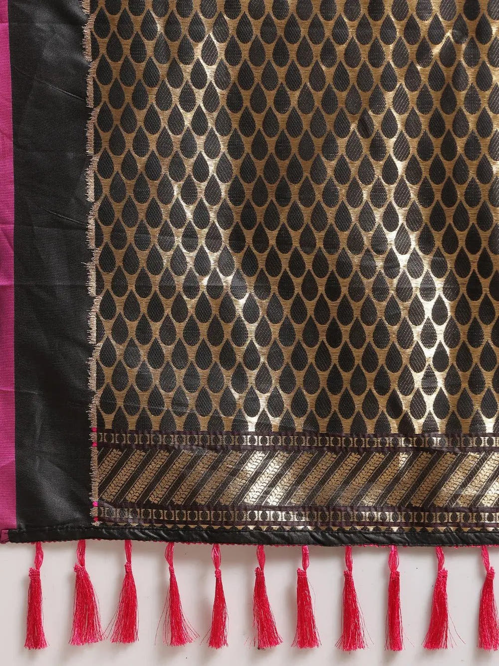 Digital Black Colour Silk Woven Design Banarasi Saree