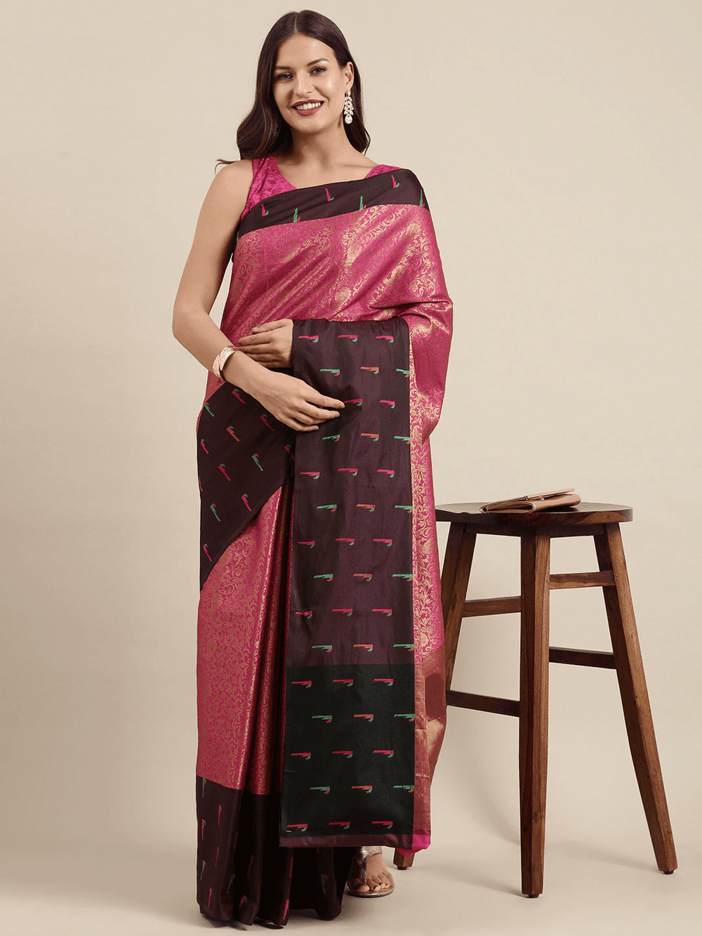 Kora Silk Banarasi  Zari Weaving Saree