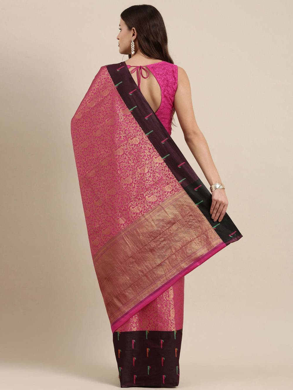 Kora Silk Banarasi  Zari Weaving Saree